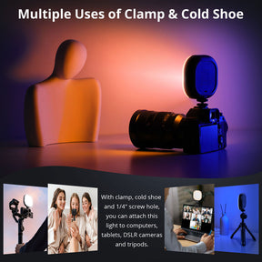 RGB Camera Clip-on Light with Cold Shoe