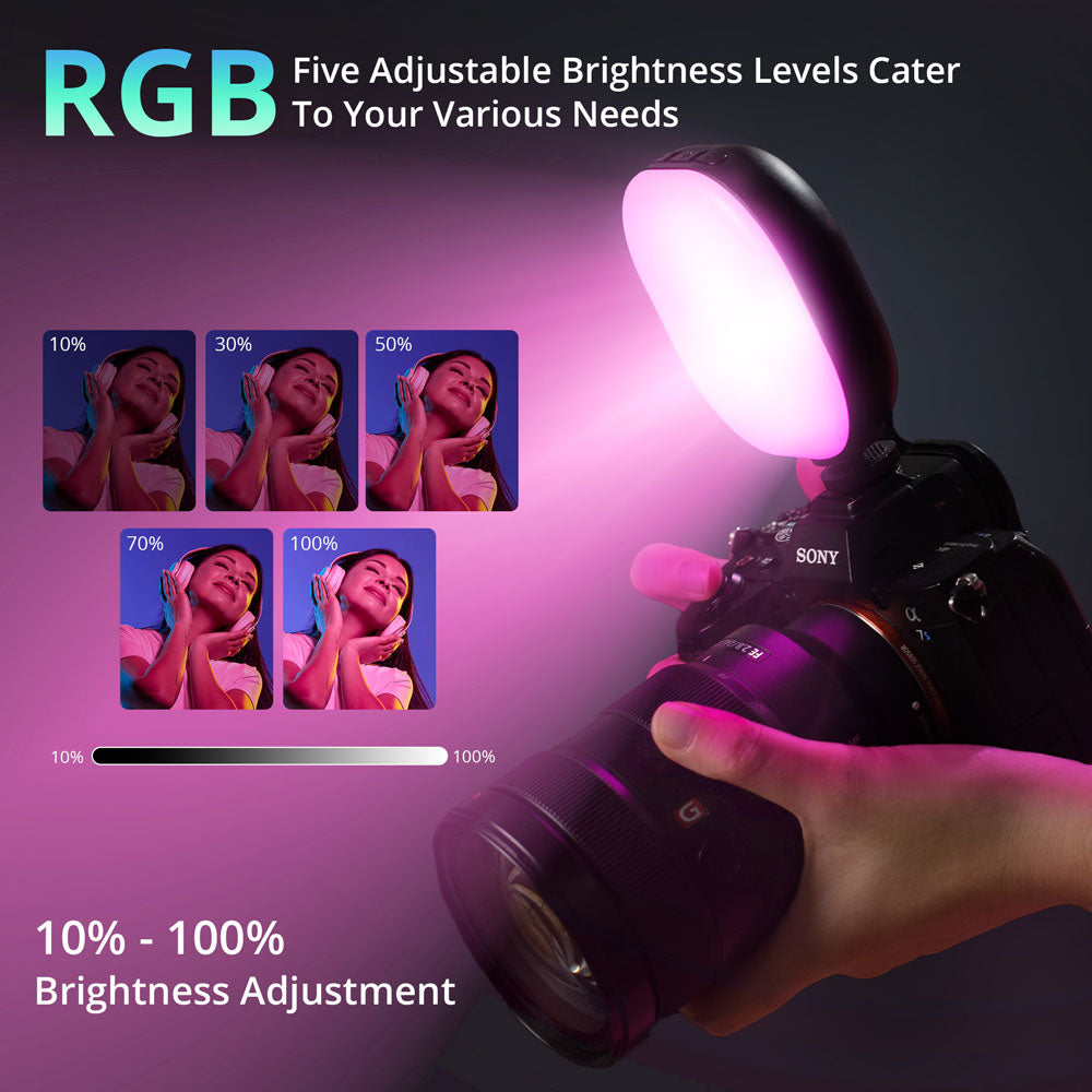 RGB Camera Clip-on Light with Cold Shoe