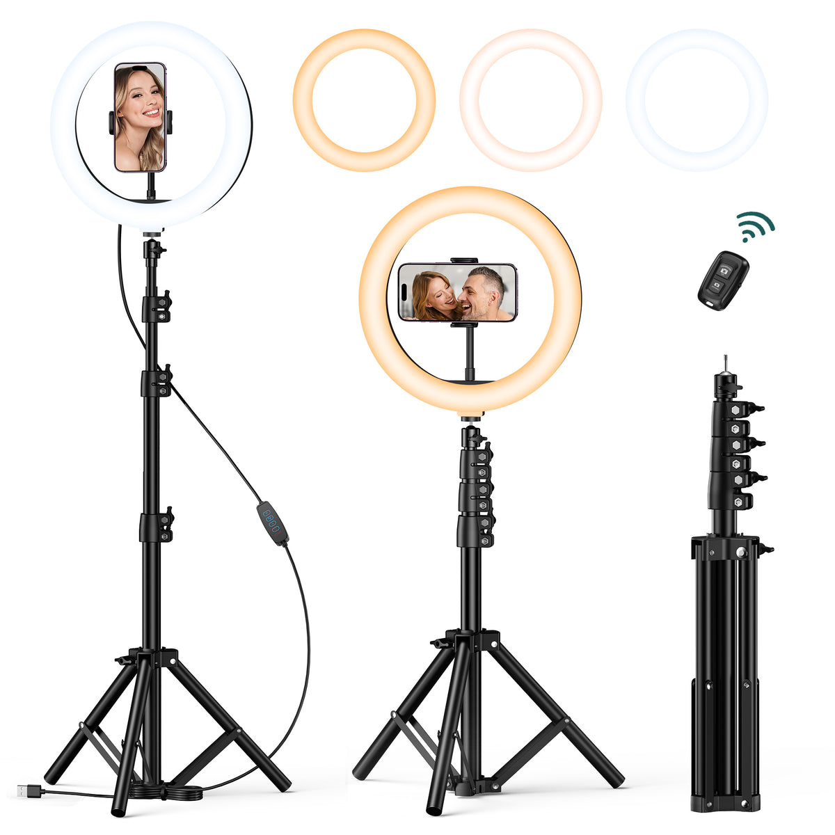 Selfie Ring Light with Extendable Tripod Stand