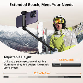 StickPro 55" Phone Tripod Selfie Stick