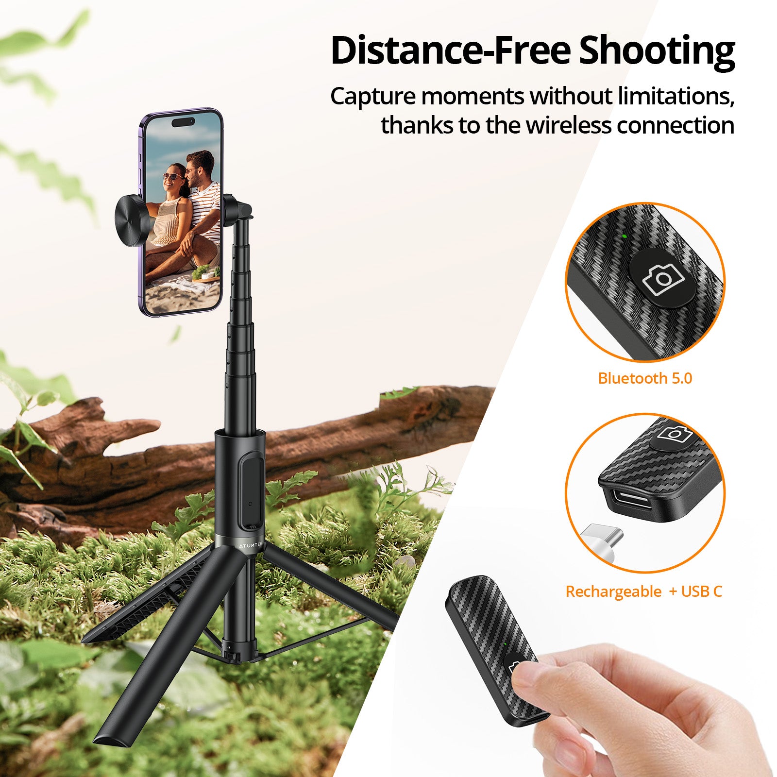 StickPro 62" Phone Tripod Selfie Stick