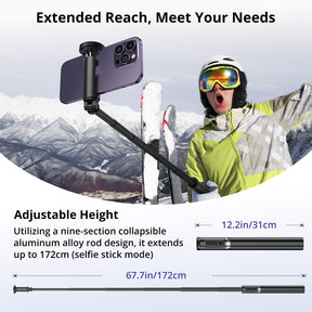 StickPro 68.5" Phone Tripod Selfie Stick